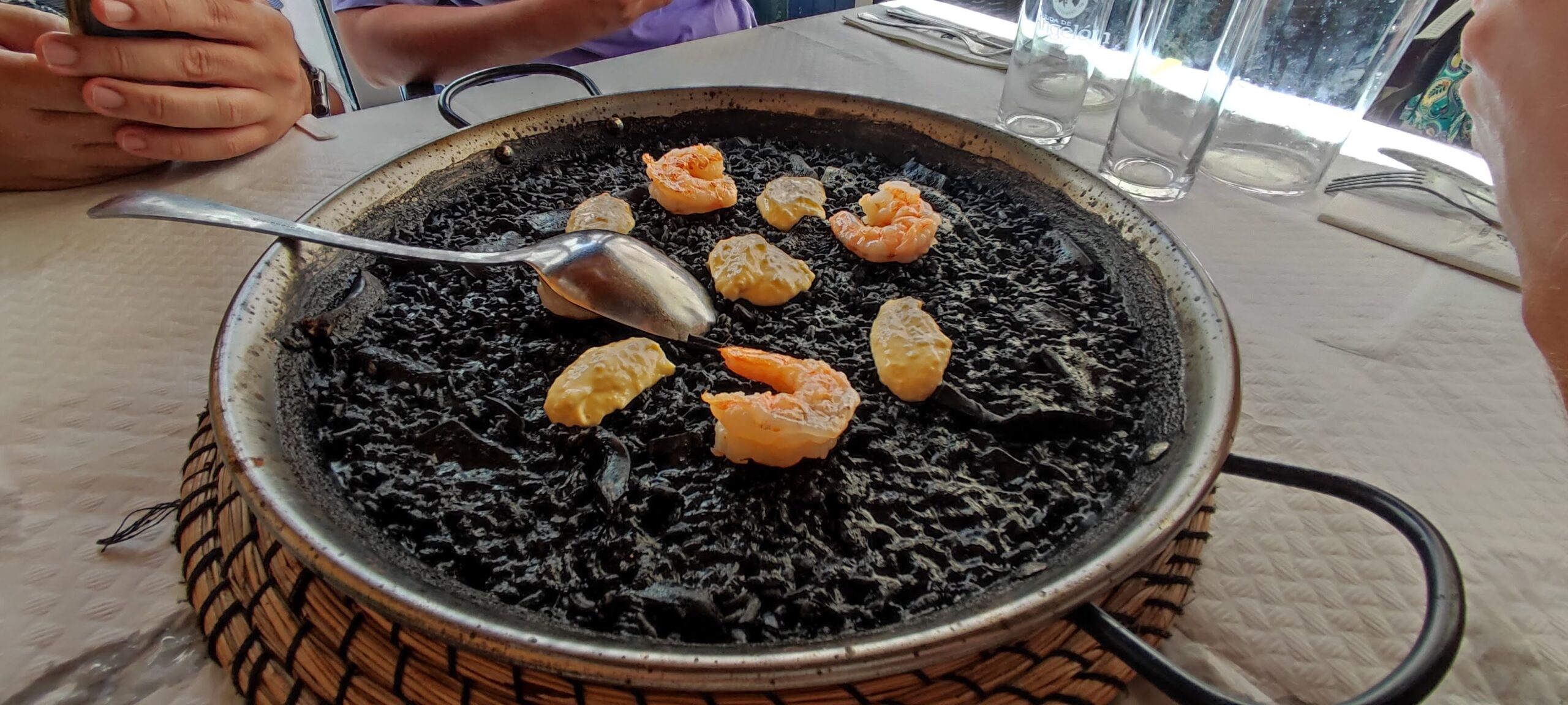Arroz negro, Restaurante La Paloma, Cudillero, Asturias